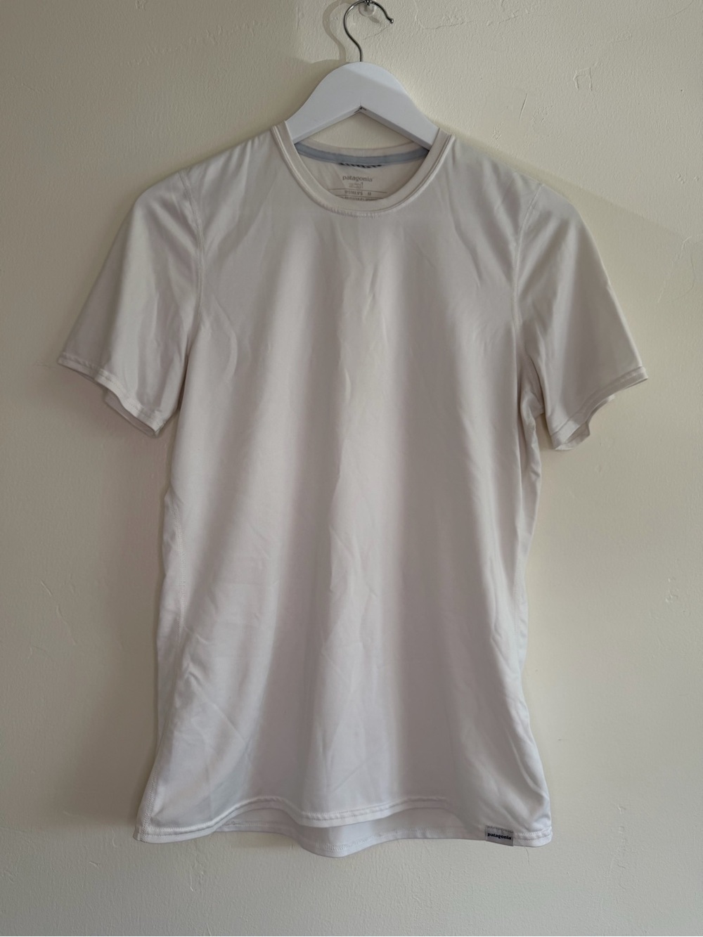 Patagonia Women’s Size M Capilene 1 Silkweight White Short Sleeve Performance